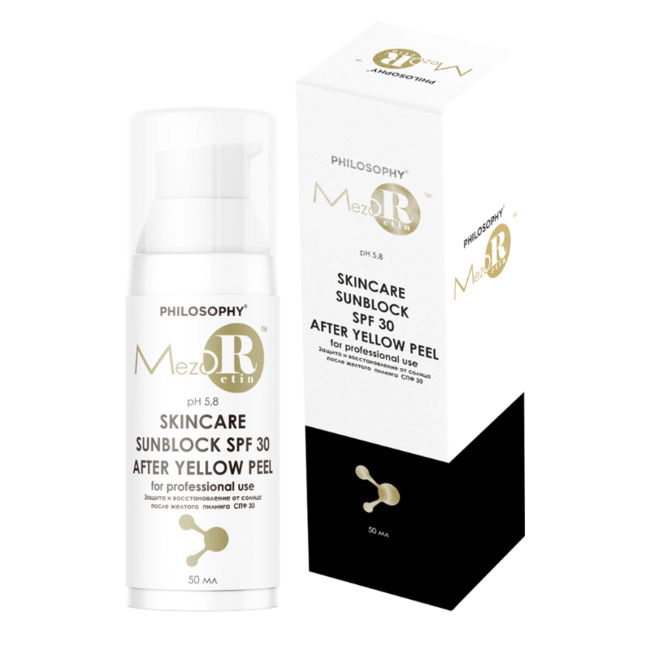 ащита и восстановление от солнца после желтого пилинга spf 30 / Mezoretin scincare sunblock spf 30 after yellow peel professional