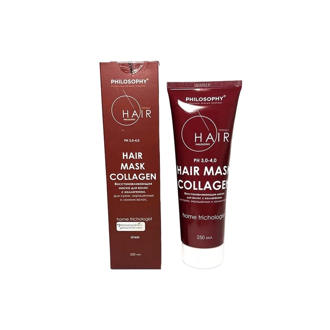 Восстанавливающая маска для волос с коллагеном для домашнего использования philosophy hair home