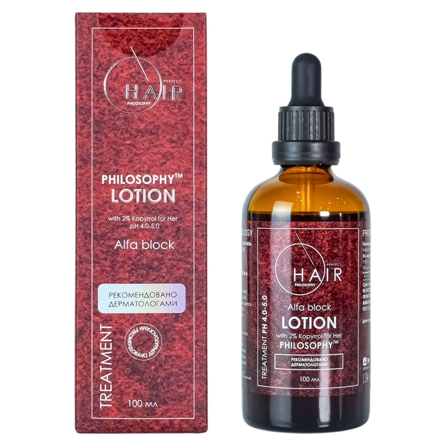 Лосьон против выпадения волос с 2% Kopyrrol Для Нее / PHILOSOPHY Alfa block lotion with 2% Kopyrrol for Her
