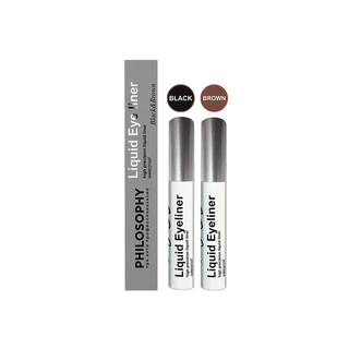 Жидкая подводка для глаз черная/коричневая / philosophy make-up liquid eyeliner black/brown